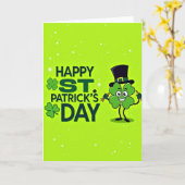 Carte St Patrick Vert Lime (Fleur jaune)