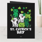 Carte St Patricks Catricks Day Cats Saint Pattys (Dos)