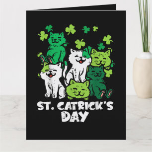 Carte St Patricks Catricks Day Cats Saint Pattys