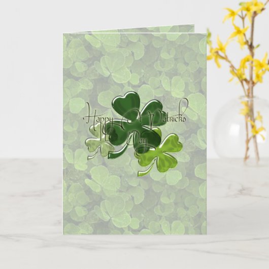 Carte St. Patrick's Day (Fleur jaune)