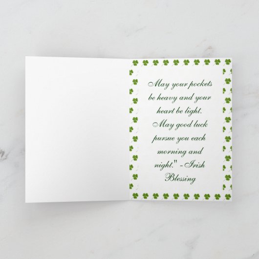Carte St. Patrick's Day (Intérieur)