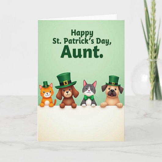 Carte St Patricks Day Aunt Card (Devant)