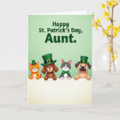 Carte St Patricks Day Aunt Card (Fleur jaune)