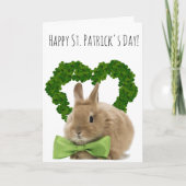 Carte St. Patrick's Day Baby Bunny (Devant)