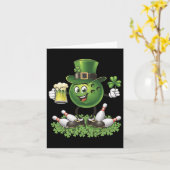 Carte St. Patrick's Day Bowling Drinking Beer Lover Joue (Fleur jaune)