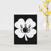 Carte St Patrick's Day Bowling Irish Shamrock Bowling Lo (Fleur jaune)