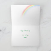 Carte St. Patrick's Day Cat et Rainbow Card (Intérieur)