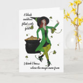 Carte ST Patrick's Day Cauldron of Gold card (Fleur jaune)