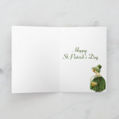 Carte St Patrick's Day Clover Leaf Greeting Card (Intérieur)