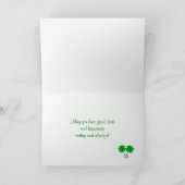 Carte St. Patrick's Day Clover Stars Wide (cadre photo) (Intérieur)