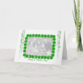 Carte St. Patrick's Day Clover Stars Wide (cadre photo) (Devant)