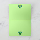 Carte St. Patricks Day Coeur Shamrock (Intérieur)