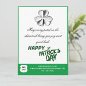 Carte St. Patrick's Day Custom Logo Business Holiday (Debout devant)
