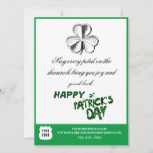 Carte St. Patrick's Day Custom Logo Business Holiday (Devant)