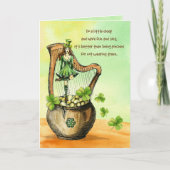 Carte St. Patrick's Day Dancing Lass Pot of Gold (Devant)