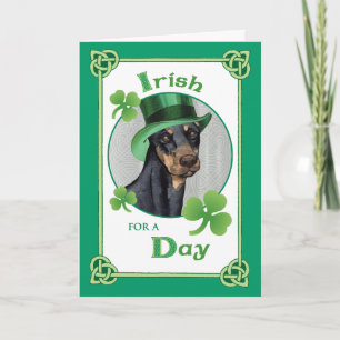 Carte St. Patrick's Day Doberman Pinscher