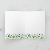 Carte St. Patrick's Day Élégant Black Labrador Clovers (Intérieur)