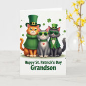 Carte St Patricks Day Felines Glitter Card (Fleur jaune)