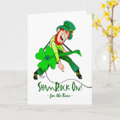 Carte St. Patrick's Day for Boss Rock Star, ShamRock On (Fleur jaune)