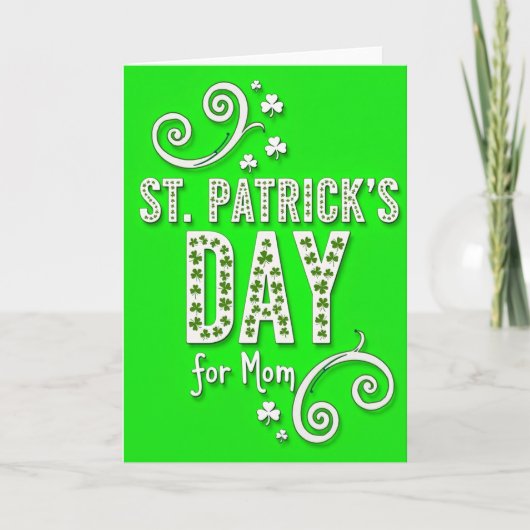 Carte St Patricks Day For Mom Card (Devant)