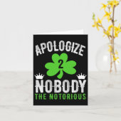 Carte St. Patrick's Day Funny Fighter Drinker Irish Cono (Fleur jaune)