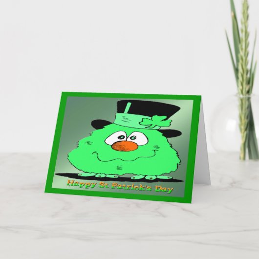 Carte St Patrick's Day Gnome (Devant)