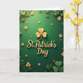 Carte St Patricks Day Gold Clover Card (Fleur jaune)