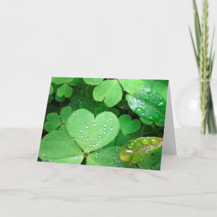 Carte St Patrick's Day Heart Leaves