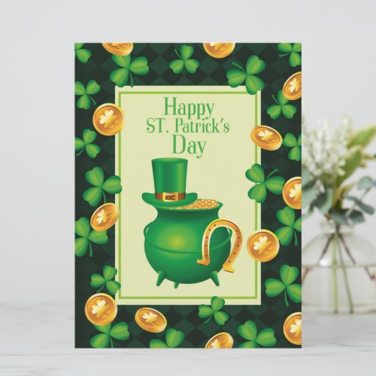 Carte St Patrick's Day Holiday Card (Debout devant)