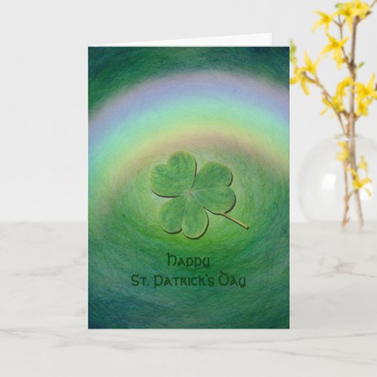 Carte St. Patrick's Day - Irish Blessing - Clover (Fleur jaune)