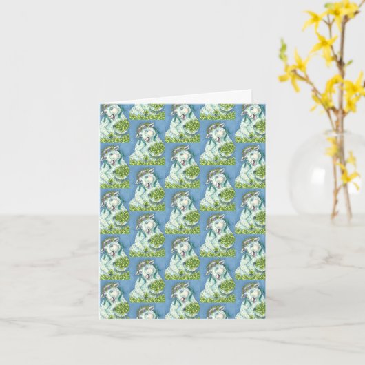 CARTE ST. PATRICK'S DAY IRISH EWE GREETING NOTE CARD B (Fleur jaune)