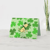Carte St. Patrick's Day Jaune Labrador (Dos)