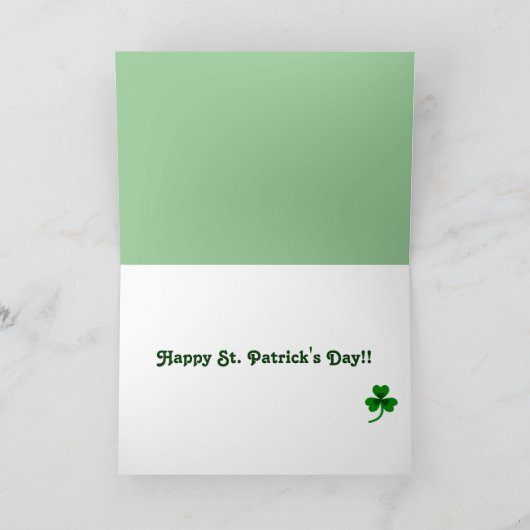 Carte St. Patrick's Day Jaune Labrador (Intérieur)