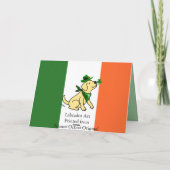 Carte St. Patrick's Day Jaune Labrador (Dos)