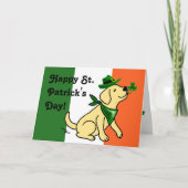 Carte St. Patrick's Day Jaune Labrador (Devant)
