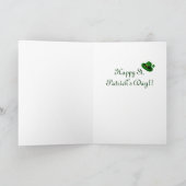 Carte St. Patrick's Day Jaune Labrador Chiot en vert (Intérieur)