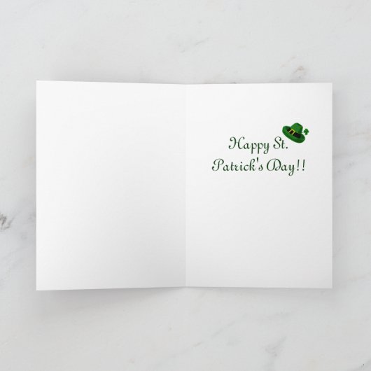 Carte St. Patrick's Day Jaune Labrador Chiot en vert (Intérieur)