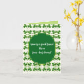 Carte "St. Patrick's Day" Joking Greeting (Fleur jaune)