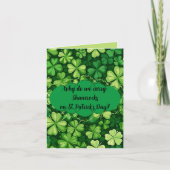 Carte "St. Patrick's Day" Joking Greeting (Devant)