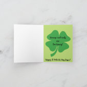 Carte "St. Patrick's Day" Joking Greeting (Intérieur)