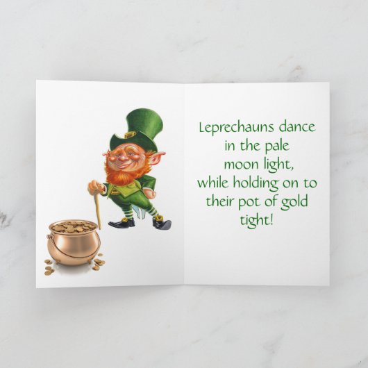 Carte ST. PATRICK'S DAY, LEPRECHAUNS DANCE card (Intérieur)