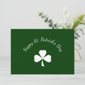 Carte St. Patrick's Day Lucky Shamrock Green Holiday (Debout devant)