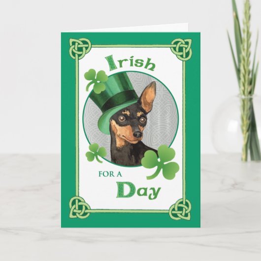 Carte St. Patrick's Day Min Pin (Devant)