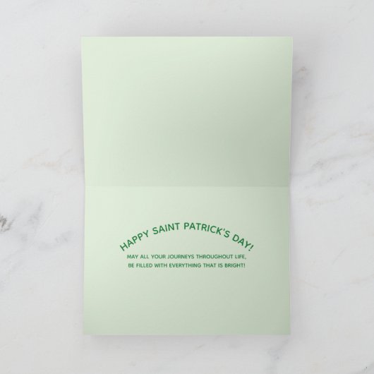 Carte St. Patrick's Day - Mug with Green beverage -Beads (Intérieur)