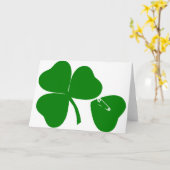 Carte St Patrick's Day - Obtenez de la chance 3 + 1 feui (Fleur jaune)