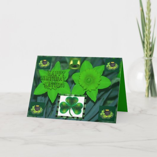 Carte ST Patrick's Day Pot of Gold Birthday (Devant)