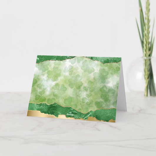Carte St. Patrick's Day Pots of Gold Irish Clovers (Dos)