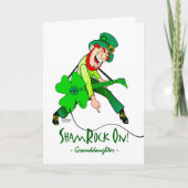 Carte St. Patrick's Day pour une petite-fille rock Star (Devant)