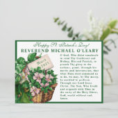 Carte St. Patricks Day Prière religieuse Shamrocks (Debout devant)