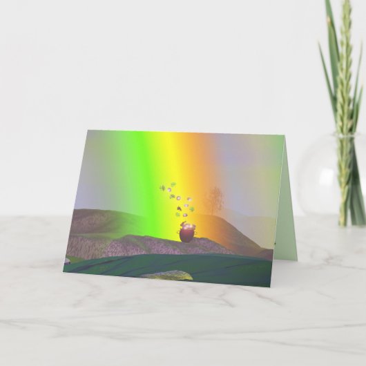 Carte St. Patrick's Day - Rainbow Gold (Devant)